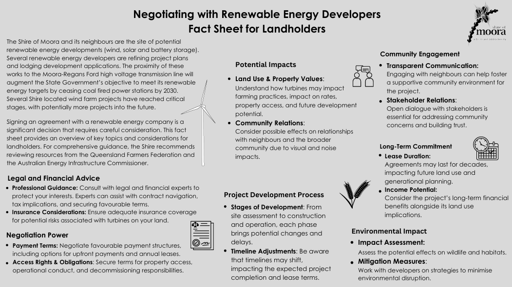 Negotiating with Renewable Energy Developers